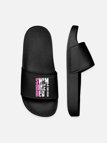 TRIATHLON GIRL WAVY PINK - Women’s Pool Sliders - black
