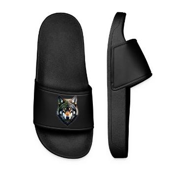 Wolf Head - Women’s Pool Sliders - black - Front