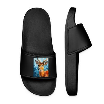 Image de cerf - Claquettes Femme - noir - Devant