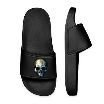 Skull - Frauen Badelatschen - Schwarz - Vorne