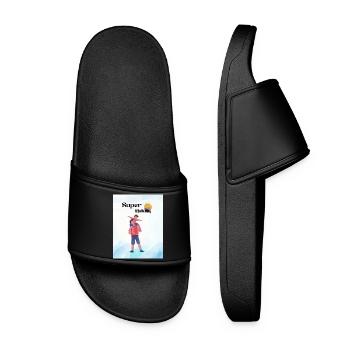 Gift For Dad personalized With you Photo - Women’s Pool Sliders - black - Front