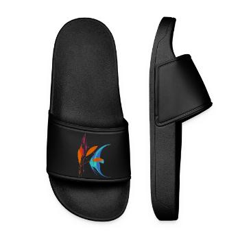 Fish and Plant - Women’s Pool Sliders - black - Front