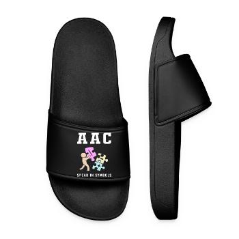 Communication AAC Langue des signes SLP - Claquettes Femme - noir - Devant