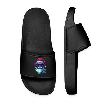  Weihnachtsmann Lustig Retro Gaming - Frauen Badelatschen - Schwarz - Vorne