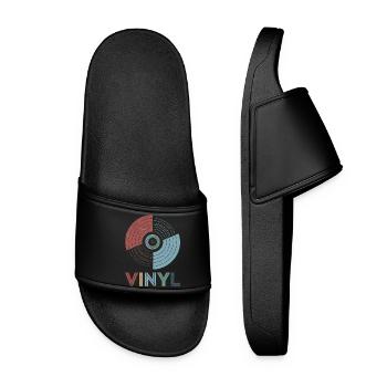 Vinyl Retro - Women’s Pool Sliders - black - Front