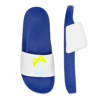 Gamer Nostalgia: We Grow Older - Women’s Pool Sliders - royal blue - Front