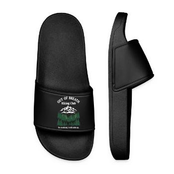 Out of Breath Hiking Club  - Women’s Pool Sliders - black - Front