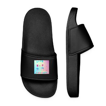 Autistic Art – Love - Women’s Pool Sliders - black - Front