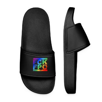 FCK FPÖ - Montrer l’exemple contre la droite - Claquettes Femme - noir - Devant