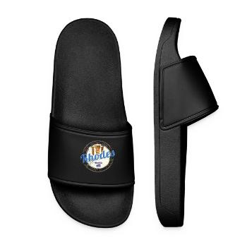 Rhodes Greece Vintage Aegean Island Souvenir - Women’s Pool Sliders - black - Front