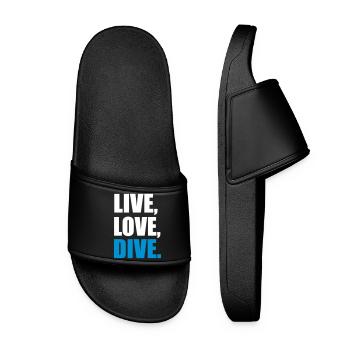 dive - Women’s Pool Sliders - black - Front