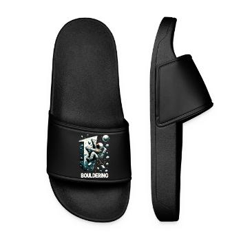 Bouldering Astronaut Spaceman Gift - Women’s Pool Sliders - black - Front