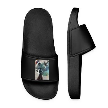 Femme mystique en masque de médecin de la peste - Claquettes Femme - noir - Devant