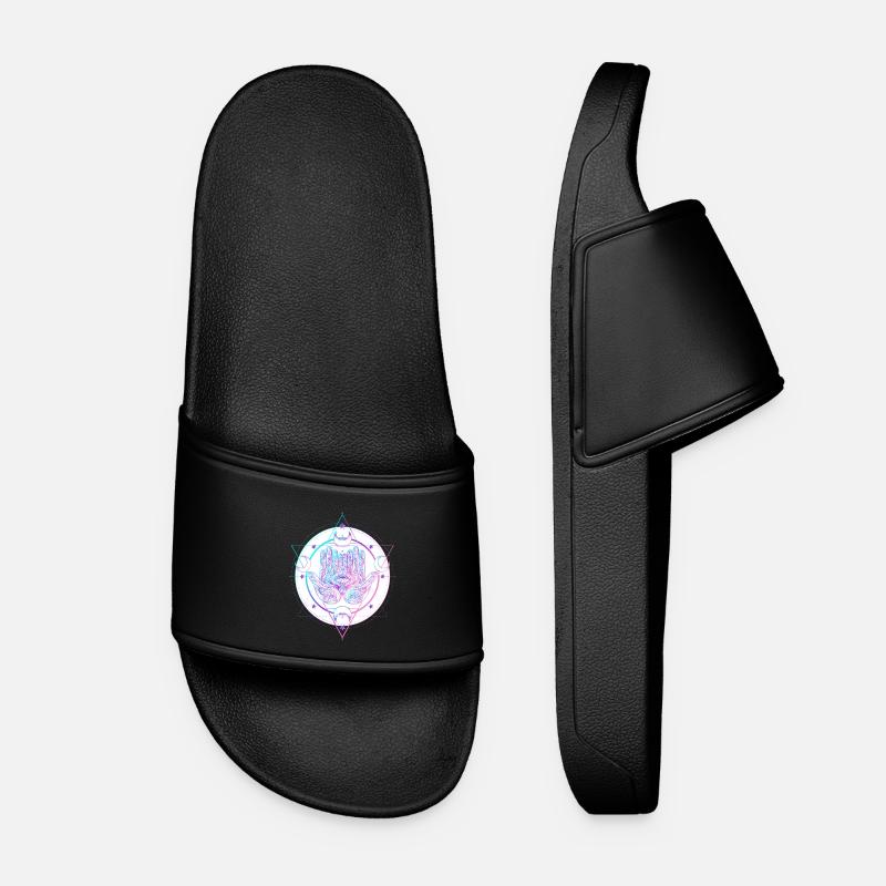Main astrale mystique avec conception d’œil - Claquettes Femme - noir