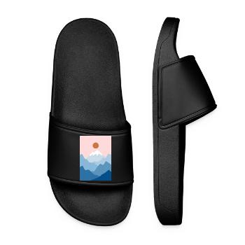 Mountain Landscape 2 - Women’s Pool Sliders - black - Front