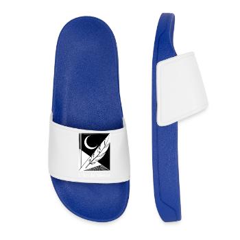 Lune Plume Géométrique - Claquettes Femme - bleu roi - Devant