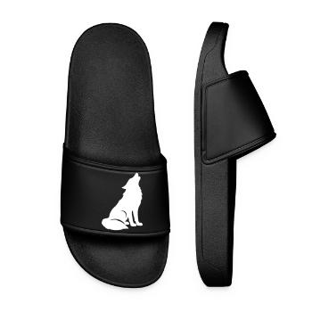 Silhouette de loup - Claquettes Femme - noir - Devant