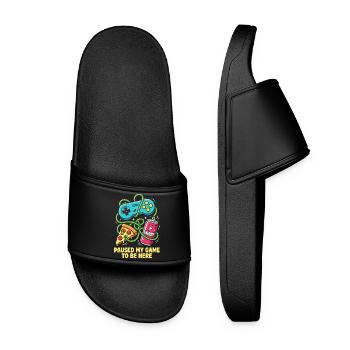 I paused my game for you - Women’s Pool Sliders - black - Front