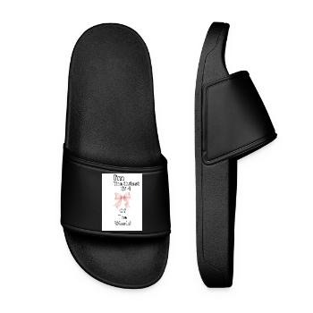 Cutest girl with ribbon - Women’s Pool Sliders - black - Front