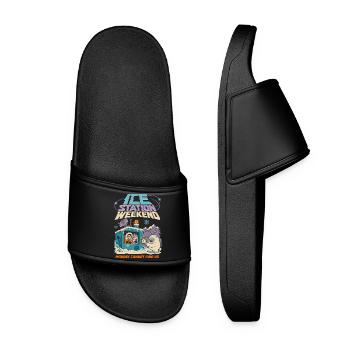 Eisstation Wochenende Winter Humor - Women’s Pool Sliders - black - Front