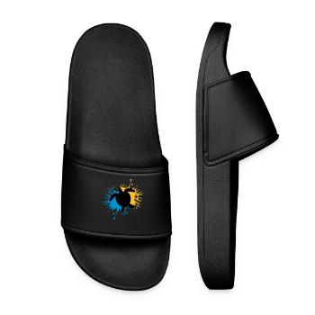 Blob de gouttes de tortue - Claquettes Femme - noir - Devant