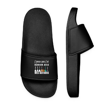 Cadeau Guitare - Claquettes Femme - noir - Devant