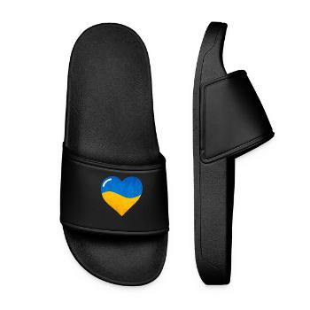 The Flag Of Ukraine, Ukrainian flag - Women’s Pool Sliders - black - Front