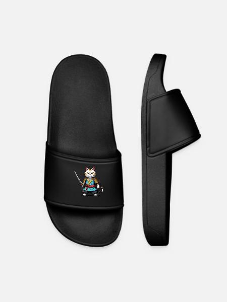 Chat samouraï - Claquettes Femme - noir