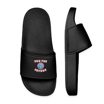 Conservation de la nature Plastique Changement climatique - Claquettes Femme - noir - Devant