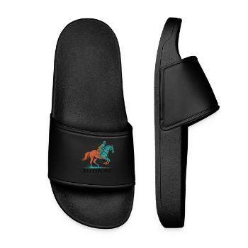 Equestrian – Leidenschaft, Eleganz und Performance - Frauen Badelatschen - Schwarz - Vorne