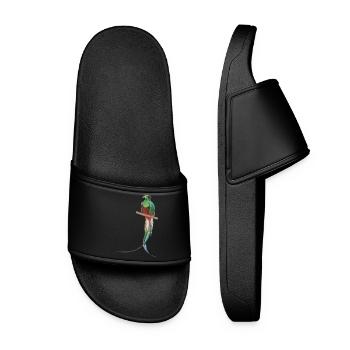 Quetzal Vogel Paradiesvogel - Frauen Badelatschen - Schwarz - Vorne