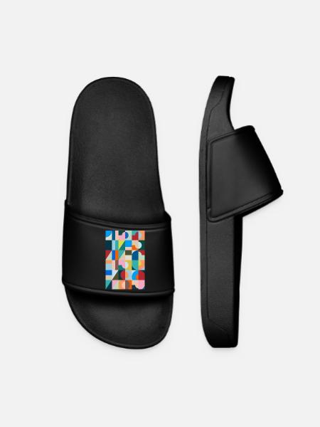 Numbers, digits, numbers - Women’s Pool Sliders - black