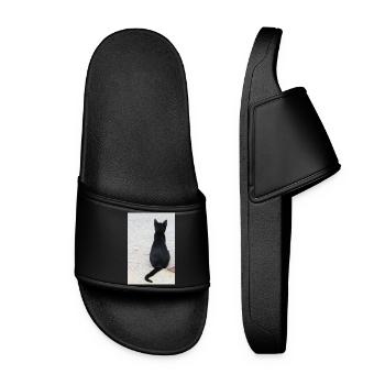 Chat Chat Chat Chat Chemise Cadeau - Claquettes Femme - noir - Devant