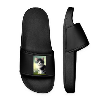 Bébé chat - Claquettes Femme - noir - Devant