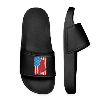 Windsurfer patriotique des États-Unis - Claquettes Femme - noir - Devant