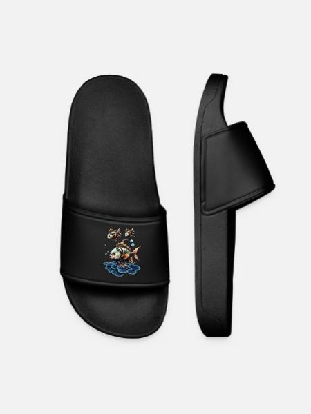 Toller Fantasy-Steampunk-Fisch. - Frauen Badelatschen - Schwarz