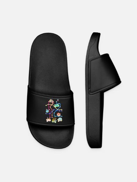 Play street UBahn children's back massage play street - Women’s Pool Sliders - black