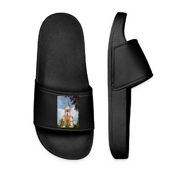 St. Jürgen Kirche Flensburg - Frauen Badelatschen - Schwarz - Vorne