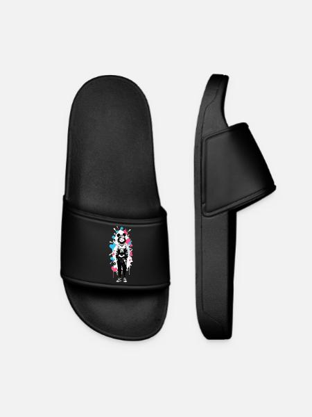 Street Art Girl 23252 - Women’s Pool Sliders - black