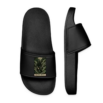 Drone Metal (Card XVIII) - Women’s Pool Sliders - black - Front