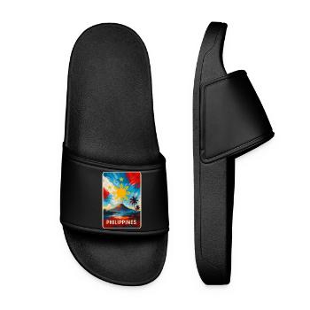 Conception des drapeaux des Philippines - Claquettes Femme - noir - Devant