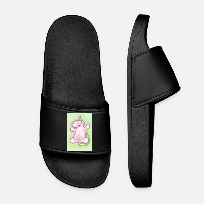 Das Einhorn - Frauen Badelatschen - Schwarz