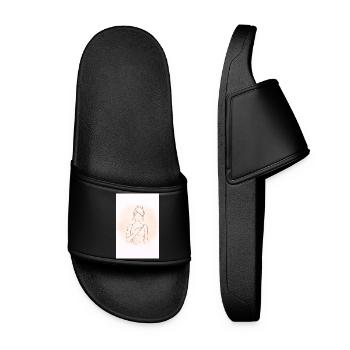 Heart Touch in Delicate Sketch - Women’s Pool Sliders - black - Front
