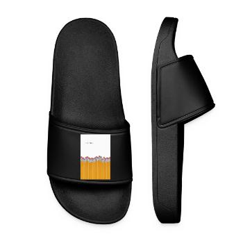 Normal Minimalist Statement Design - Frauen Badelatschen - Schwarz - Vorne