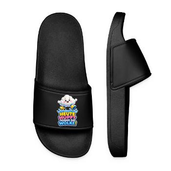 Cloud Jumps Today Even the Cloud Rain Humor - Women’s Pool Sliders - black - Front