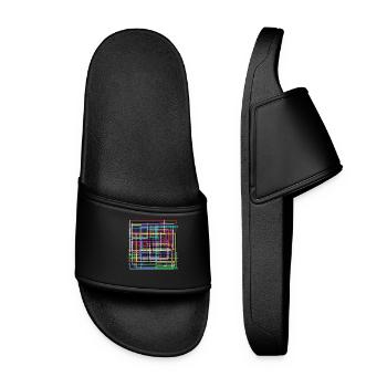 modern art - Women’s Pool Sliders - black - Front