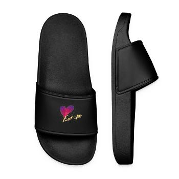 Europe female - Women’s Pool Sliders - black - Front