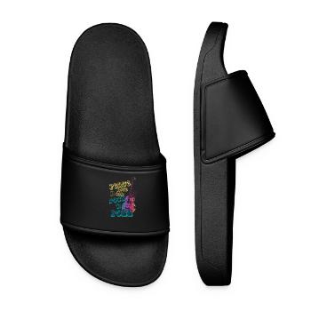 Love and Peace and Rock'n'Roll - Women’s Pool Sliders - black - Front