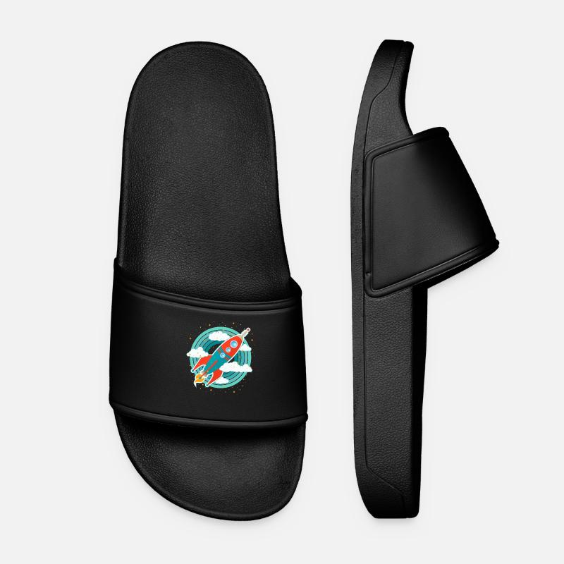Fusée rétro (cercles) - Claquettes Femme - noir