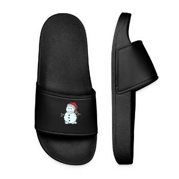 Bonhomme de neige sans nez - Claquettes Femme - noir - Devant